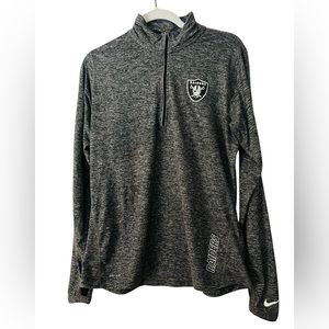 Nike Raiders NFL football quarter zip.  Size large.